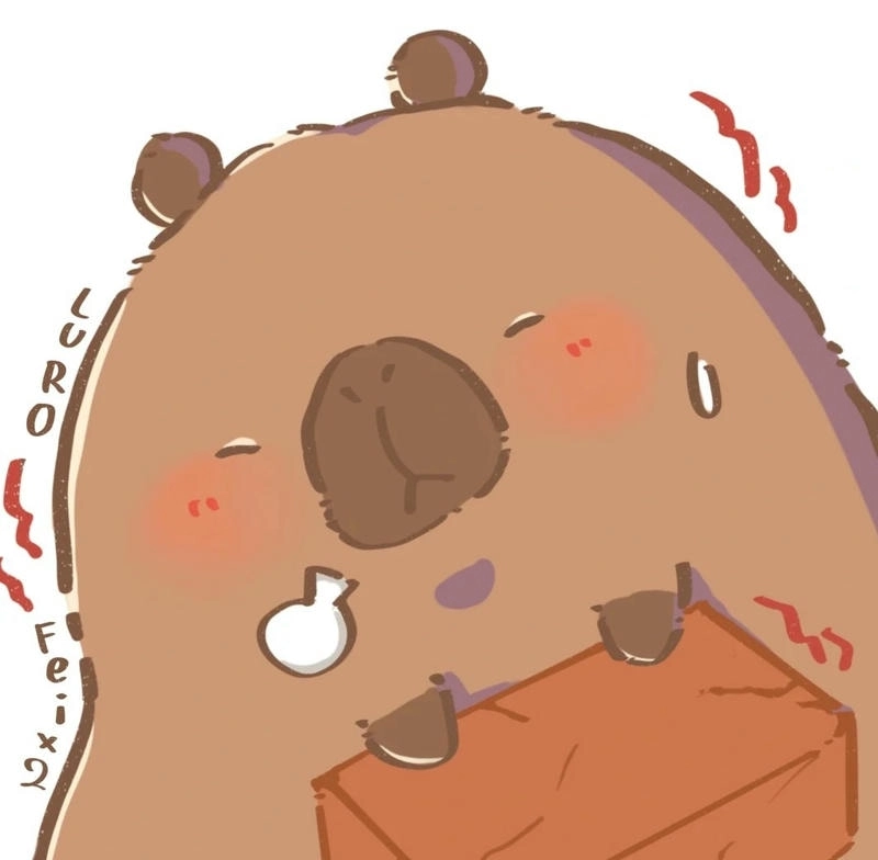 Hãy cười với Capybara Chibi buồn cười