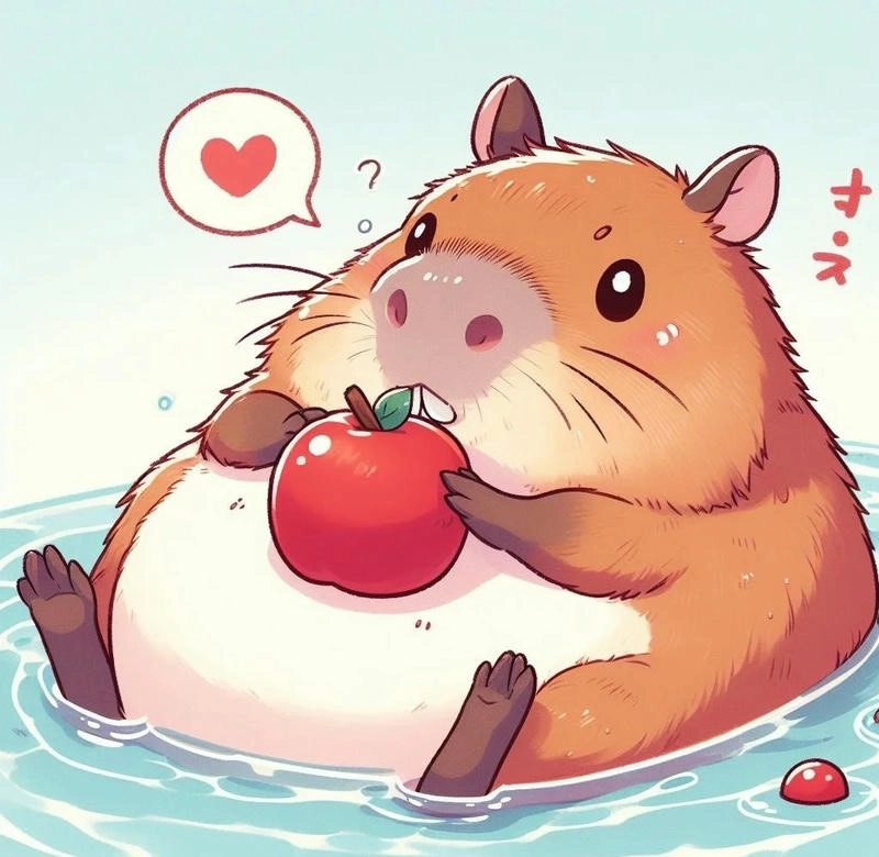 Tải xuống hình nền Chibi Capybara dễ thương
