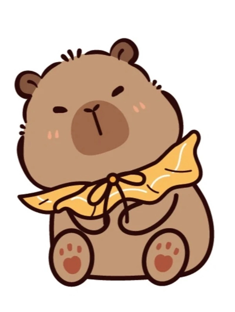 Tìm bản vẽ Chibi Capybara dễ thương