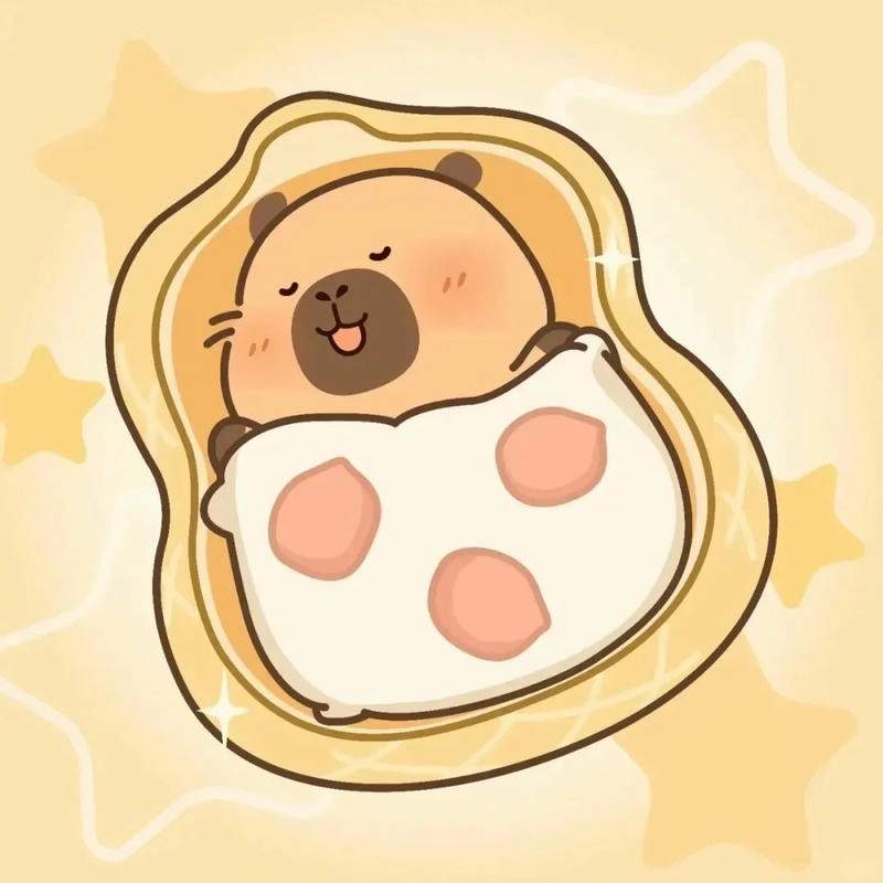 Chiêm ngưỡng hình nền dễ thương capybara chibi
