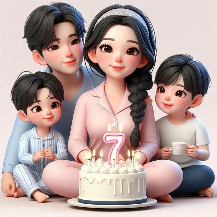 Anime chibi dễ thương gia đình dễ thương anime gia đình dễ thương