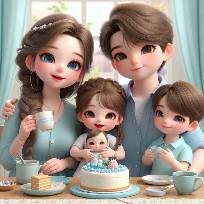 Gia đình của Chibi hạnh phúc gia đình hạnh phúc gia đình