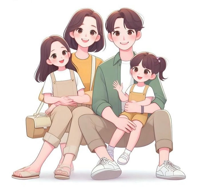Vẽ ảnh gia đình Chibi và ý nghĩa của việc vẽ bức ảnh gia đình Chibi
