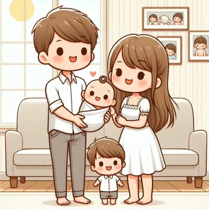 Avatar gia đình chibi dễ thương nổi bật với Avatar gia đình Chibi