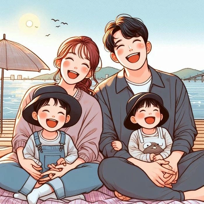 Gia đình chibi nhỏ đáng yêu