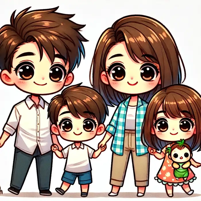Mô hình gia đình chibi mô hình chibi độc đáo