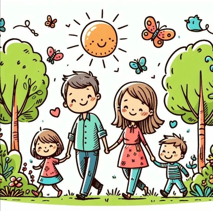 Ảnh của cả gia đình Chibi có ý nghĩa