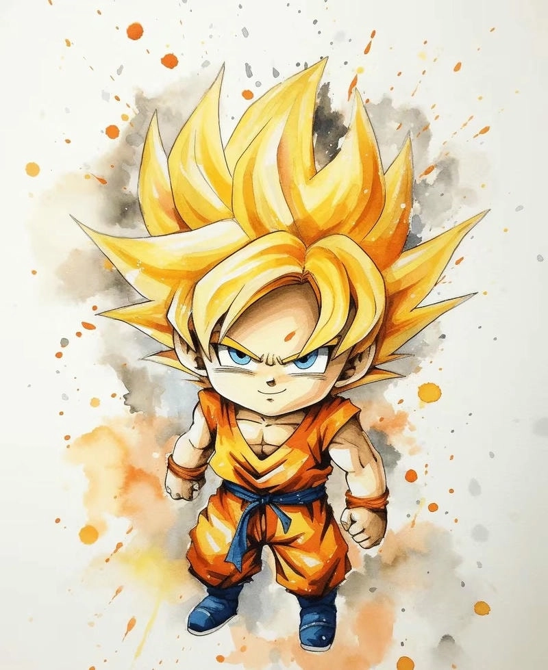 Khám phá bản vẽ cực kỳ dễ dàng của Goku Chibi