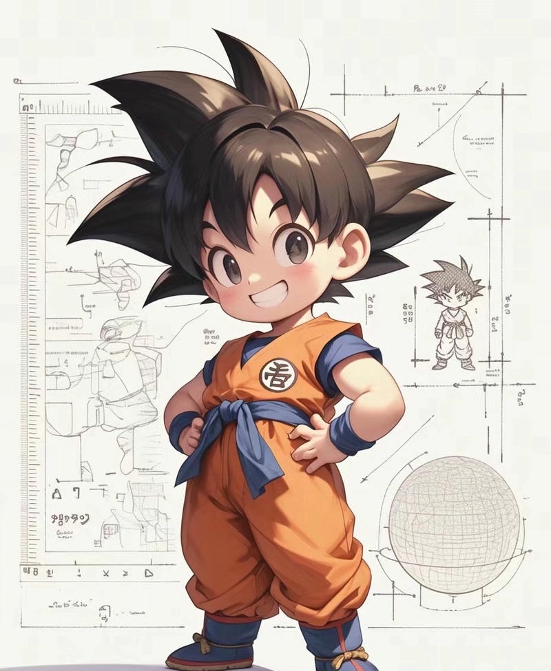 Ngưỡng mộ một loạt các bức ảnh đẹp của Goku Chibi