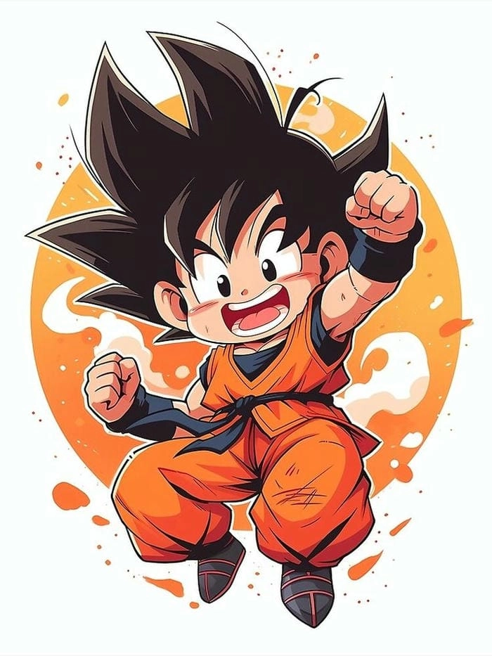 Xem hình ảnh cực kỳ dễ thương Goku Chibi