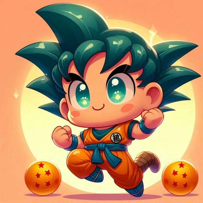 Xem bây giờ một loạt các bức ảnh thú vị Goku Chibi