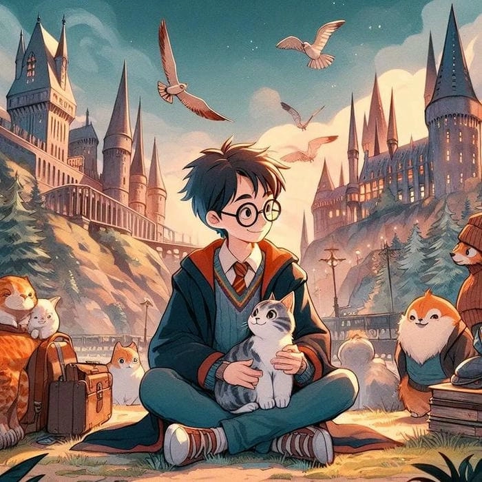 Chạm vào thế giới anime với anime Harry Potter Chibi