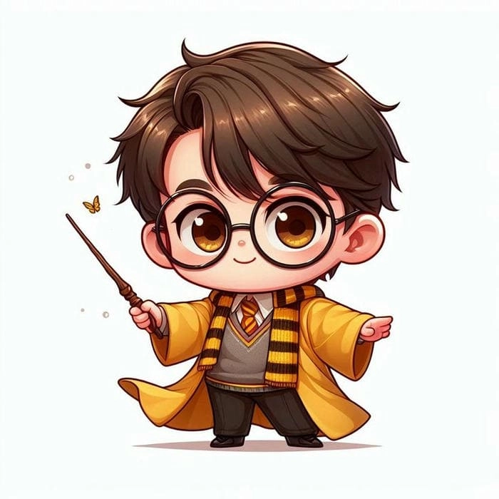 Bộ vẽ Chibi Harry Potter tuyệt đẹp