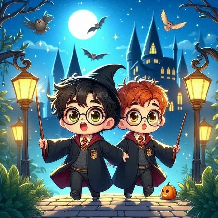 Nhãn dán độc đáo Harry Potter Chibi Sticker