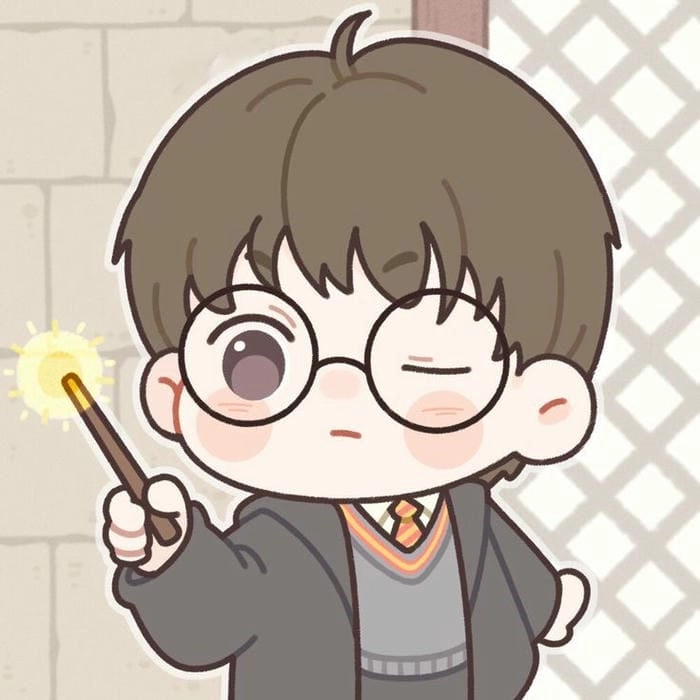 Bộ sưu tập nhãn dán harry potter chibi siêu dễ thương