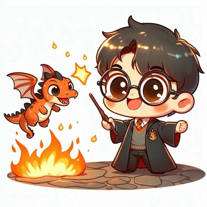 Quan điểm dễ thương của Hedwig Harry Potter Chibi