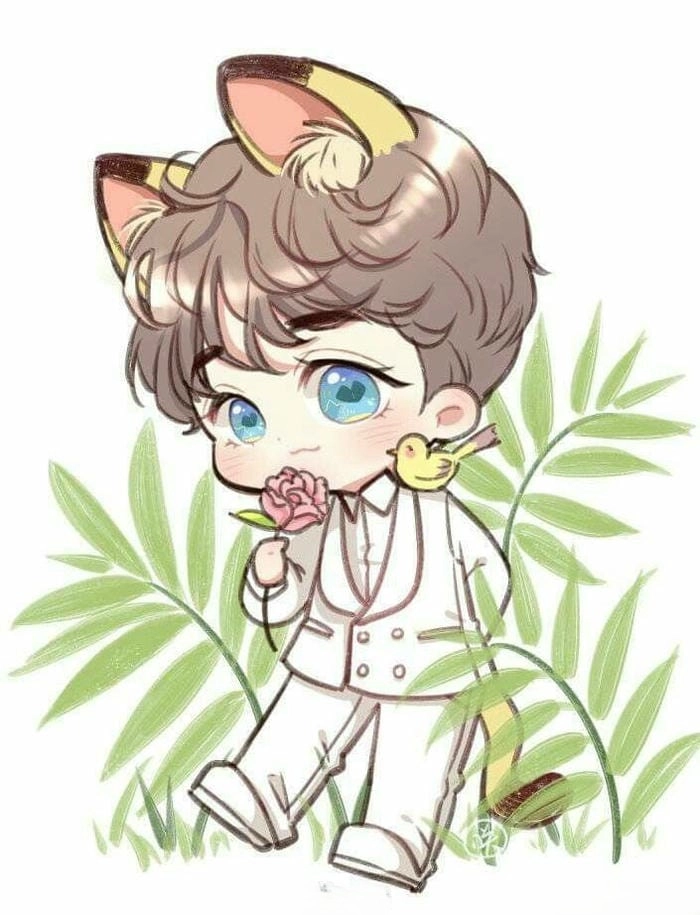 Gợi ý về cách vẽ một sợi tóc chibi nam tiêu chuẩn