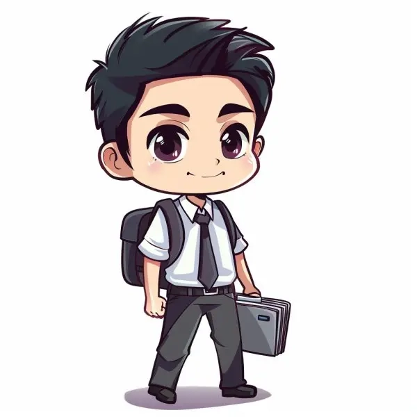 Biểu hiện đáng yêu trong sinh viên Chibi