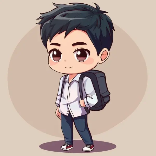 Sản phẩm ngọt ngào là một sinh viên dễ thương Chibi