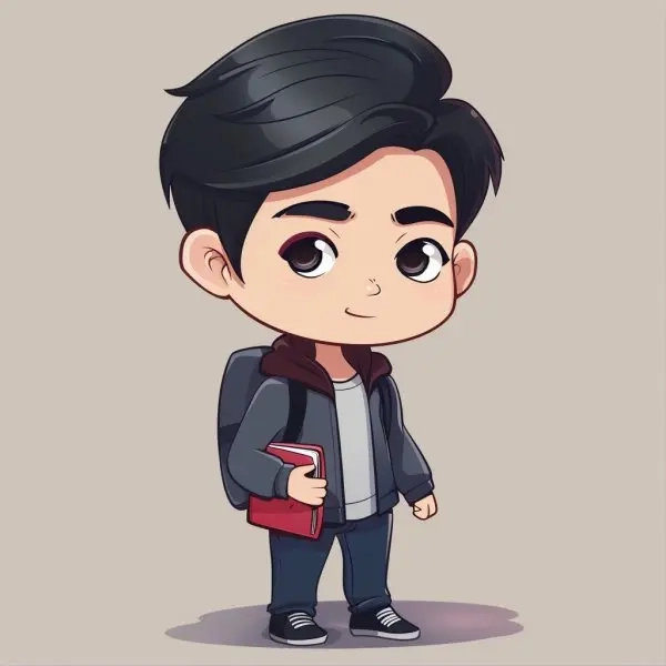 Hình ảnh tinh nghịch từ hình thức sinh viên Chibi