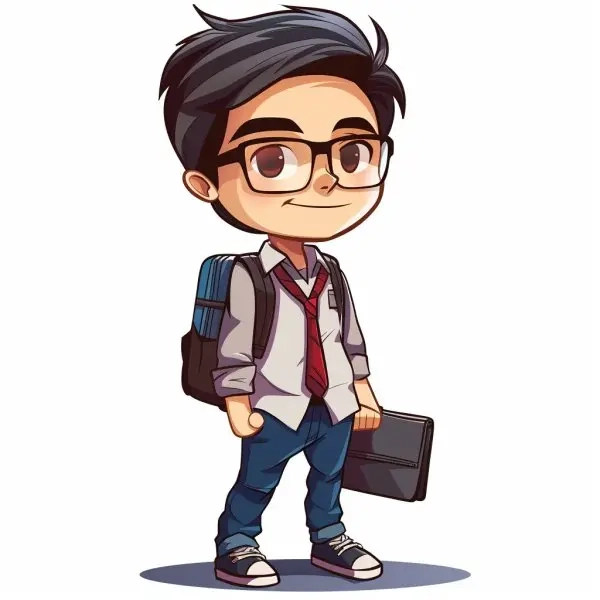 Góc học tập lý tưởng trong hình ảnh của chibi đang học