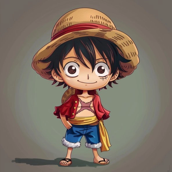 Tải xuống bộ ảnh dễ thương của Luffy Chibi dễ thương