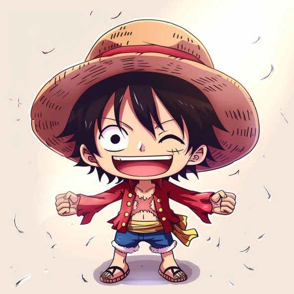 Lựa chọn những bức tranh đẹp Luffy Chibi