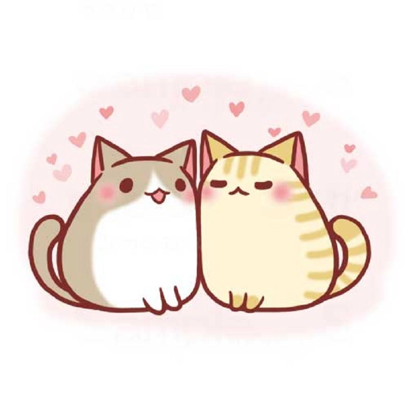 Trang trí điện thoại với hình nền mèo Chibi dễ thương