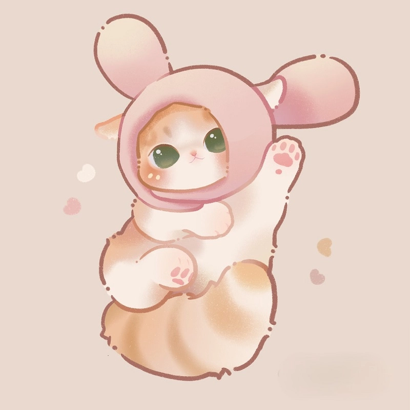 Hãy nhìn vào con mèo Chibi dễ thương xinh đẹp
