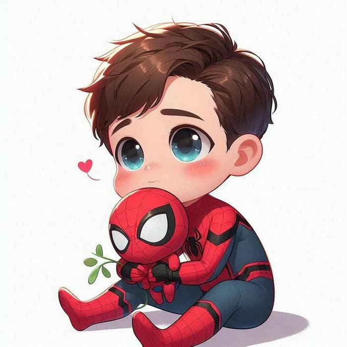 Ngưỡng mộ bức tranh đẹp của người đàn ông nhện Chibi vẽ