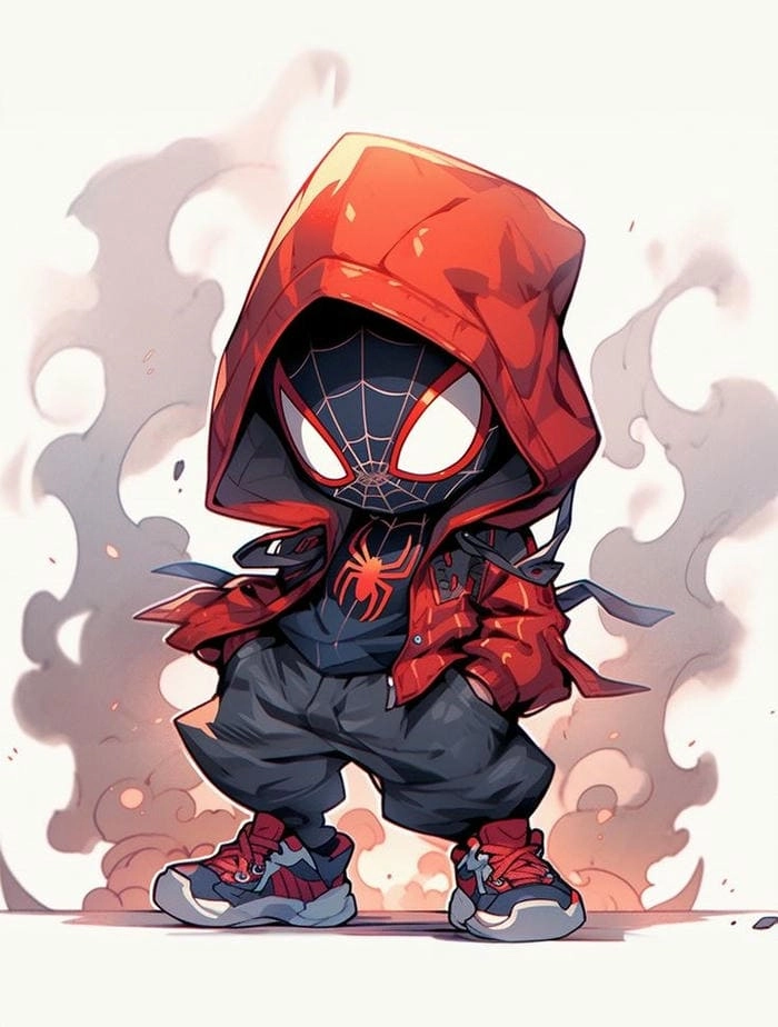 Bộ bức tranh nghệ thuật tuyệt đẹp SPIDER MAN CHIBI ART
