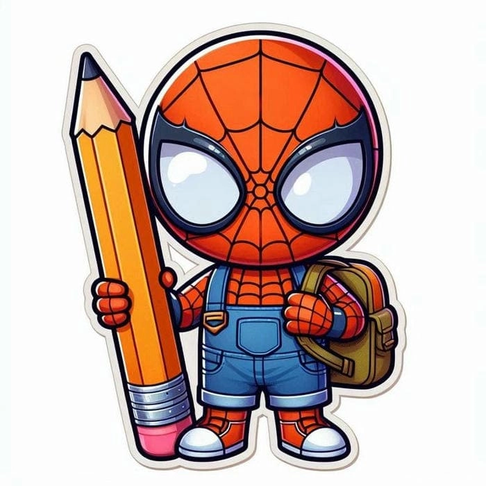 Hình nền trong suốt hình ảnh nhện người đàn ông chibi png