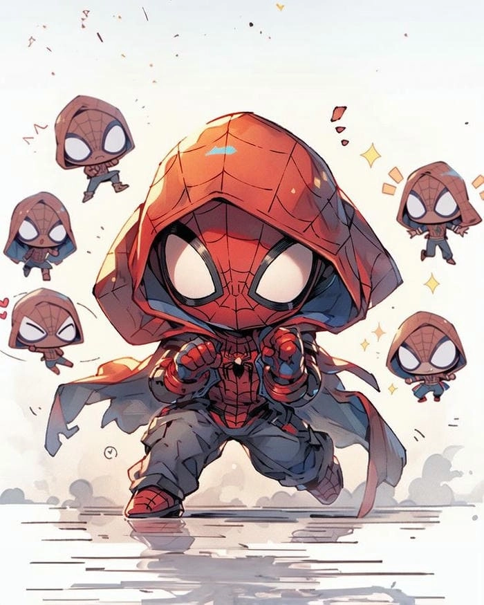 Lựa chọn những bức ảnh đẹp của Spider Man Chibi