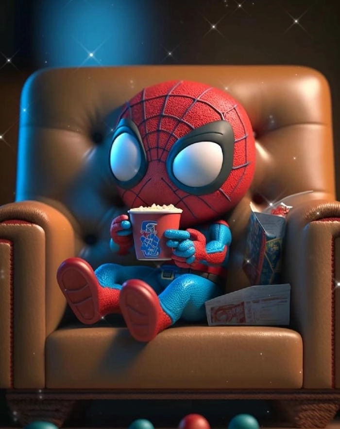 Tham khảo những bức ảnh đẹp Chibi Spider Man Swinging