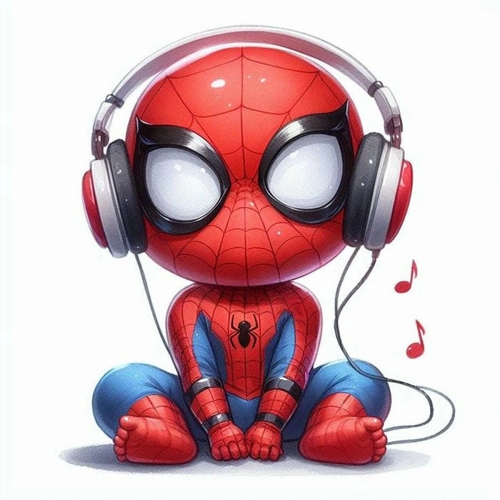 Ảnh chibi spider người đàn ông rất vui