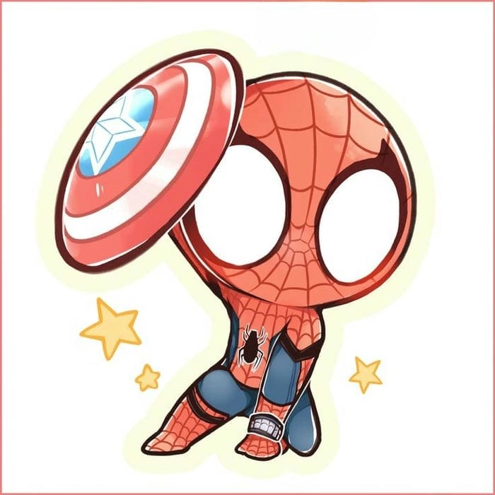 Lựa chọn những bức ảnh dễ thương Spider Man Chibi dễ thương