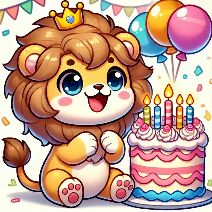Định hình dễ thương vẽ một con sư tử chibi