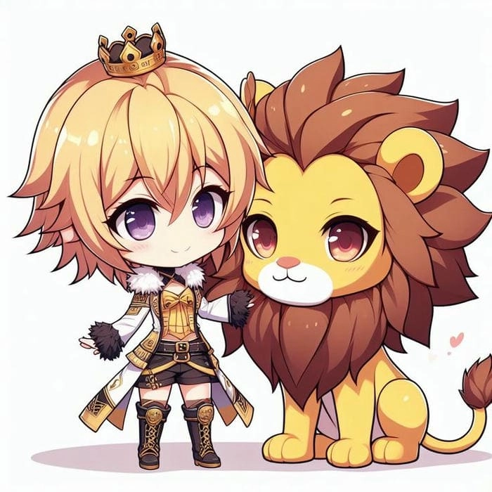 Khám phá bức ảnh của con sư tử Chibi dễ thương