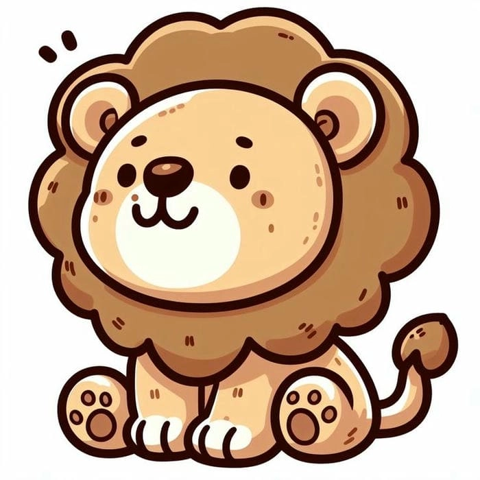 Ngưỡng mộ sư tử Chibi