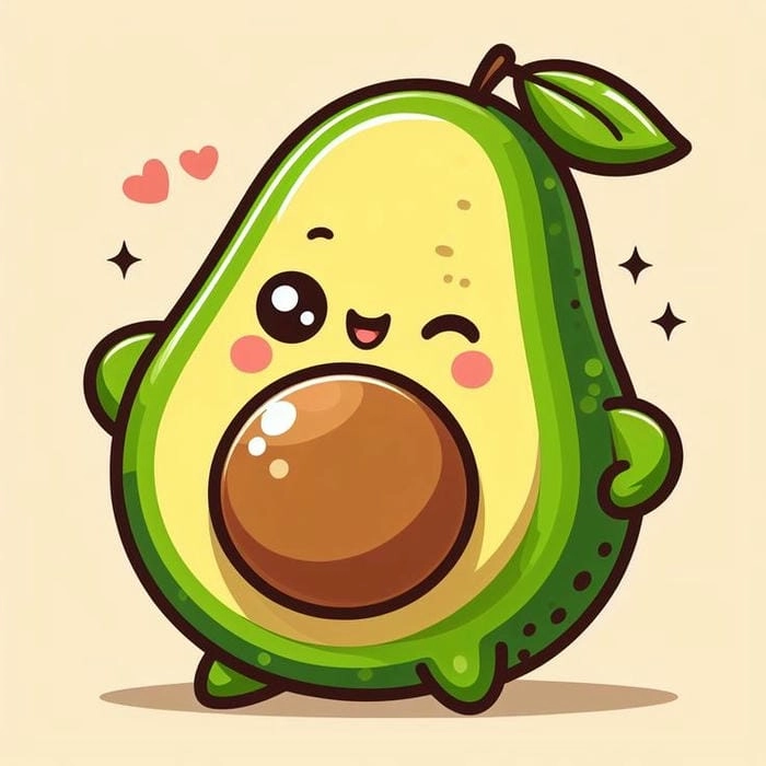 Bản vẽ hài hước Chibi bơ