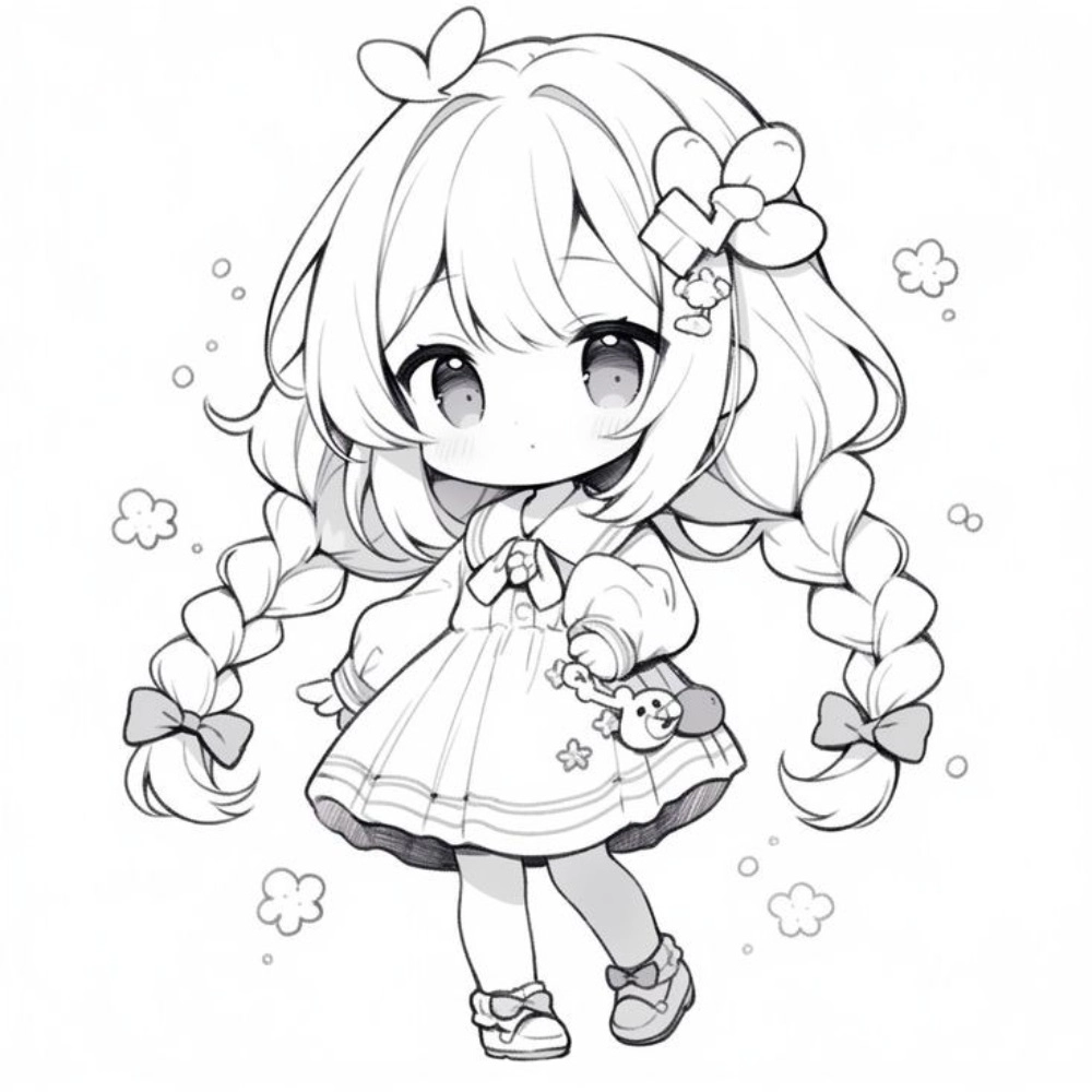 Tìm cảm hứng từ những bức ảnh anime dễ thương của nữ chibi dễ vẽ